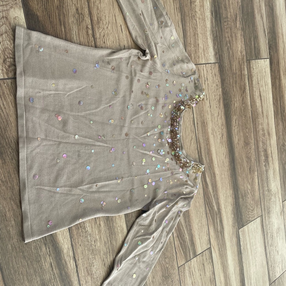 Sequin Talbots  Embellished Long Sleeve Top